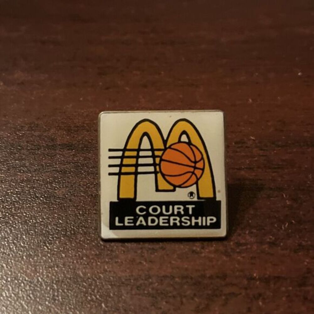 McDonald’s Court Leadership Basketball Employee Lapel Hat Pin
